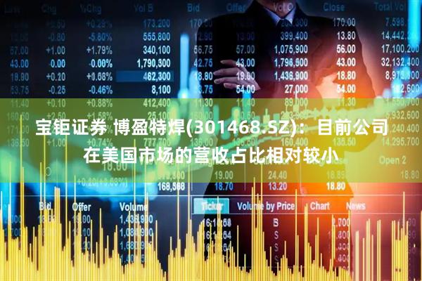 宝钜证券 博盈特焊(301468.SZ)：目前公司在美国市场的营收占比相对较小