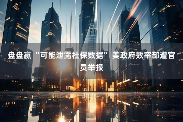 盘盘赢 “可能泄露社保数据” 美政府效率部遭官员举报