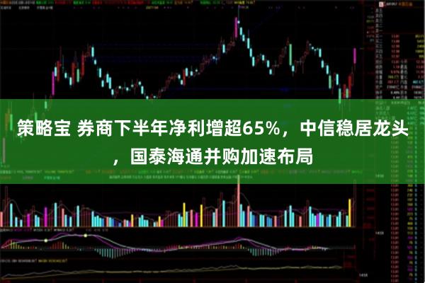 策略宝 券商下半年净利增超65%，中信稳居龙头，国泰海通并购加速布局