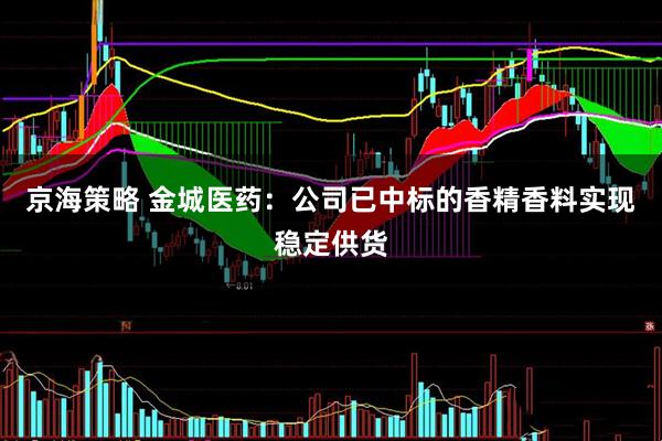 京海策略 金城医药：公司已中标的香精香料实现稳定供货